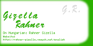 gizella rahner business card